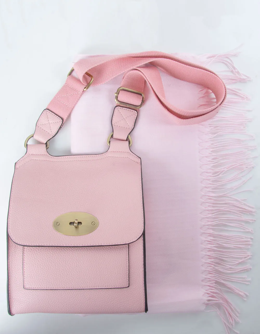 Pale Pink Messenger Bag