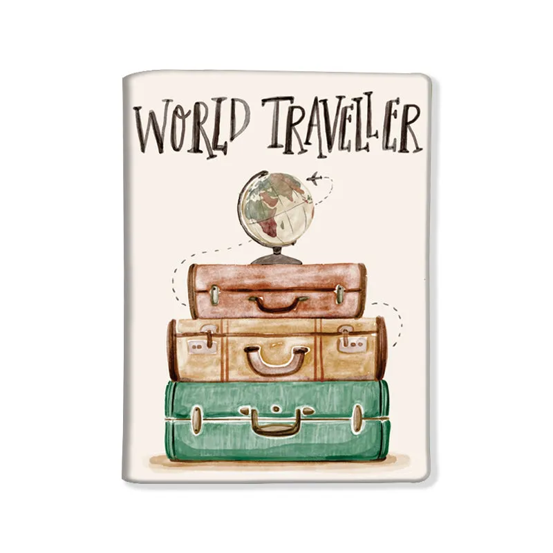 Passport and Luggage Tag Set Travel Case - World Traveller