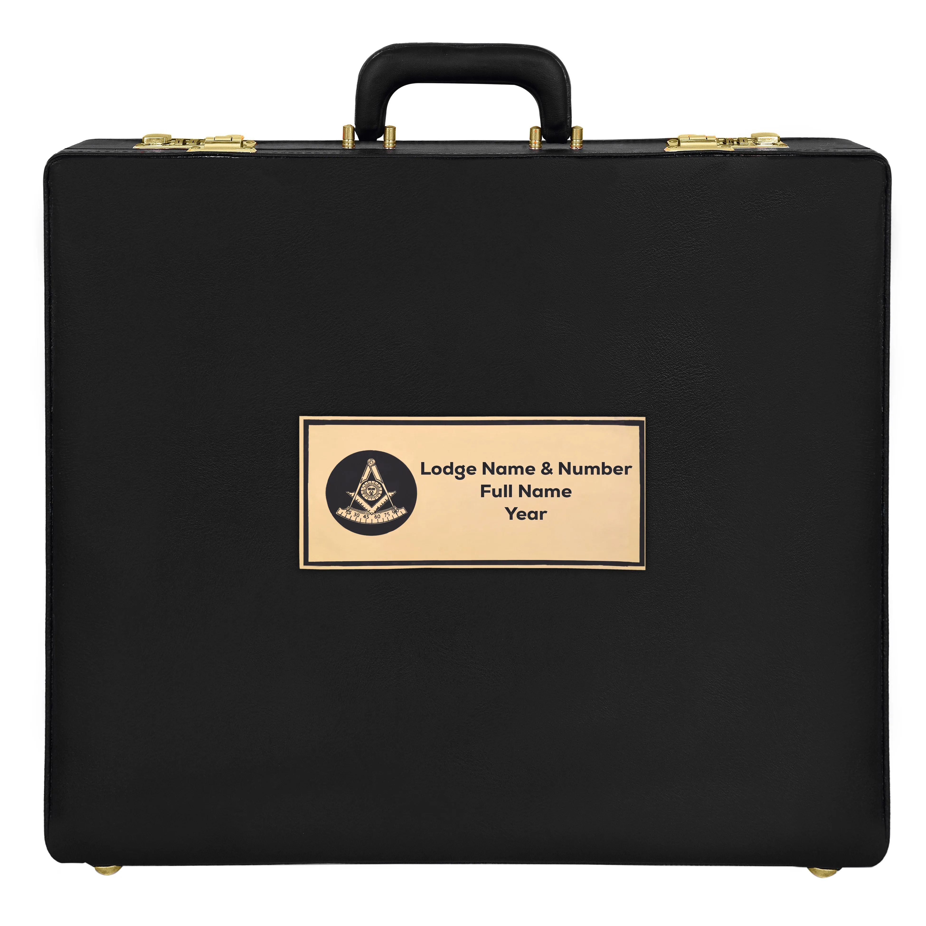 Past Master Blue Lodge Apron Case - Metal Plate Personalization MM/WM SIZE