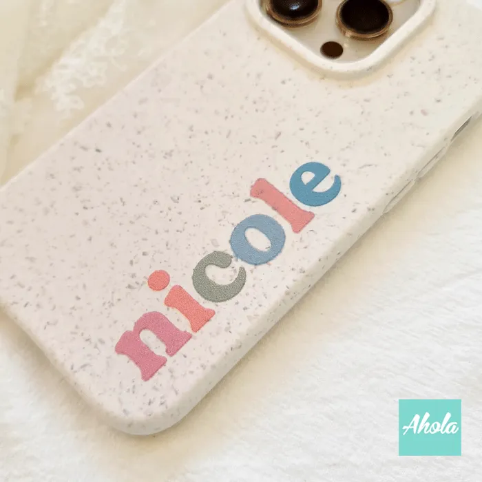 【Pastel】Name Biodegradable Compostable Phone Case可降解環保手機保護殻