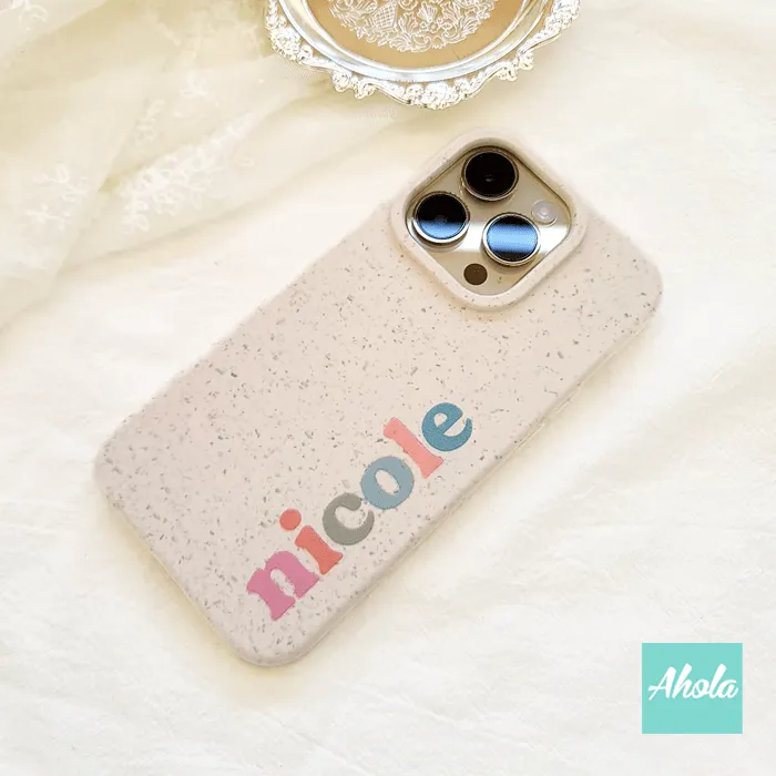 【Pastel】Name Biodegradable Compostable Phone Case可降解環保手機保護殻