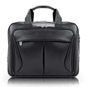 PEARSON | 17” Leather Expandable Laptop Briefcase