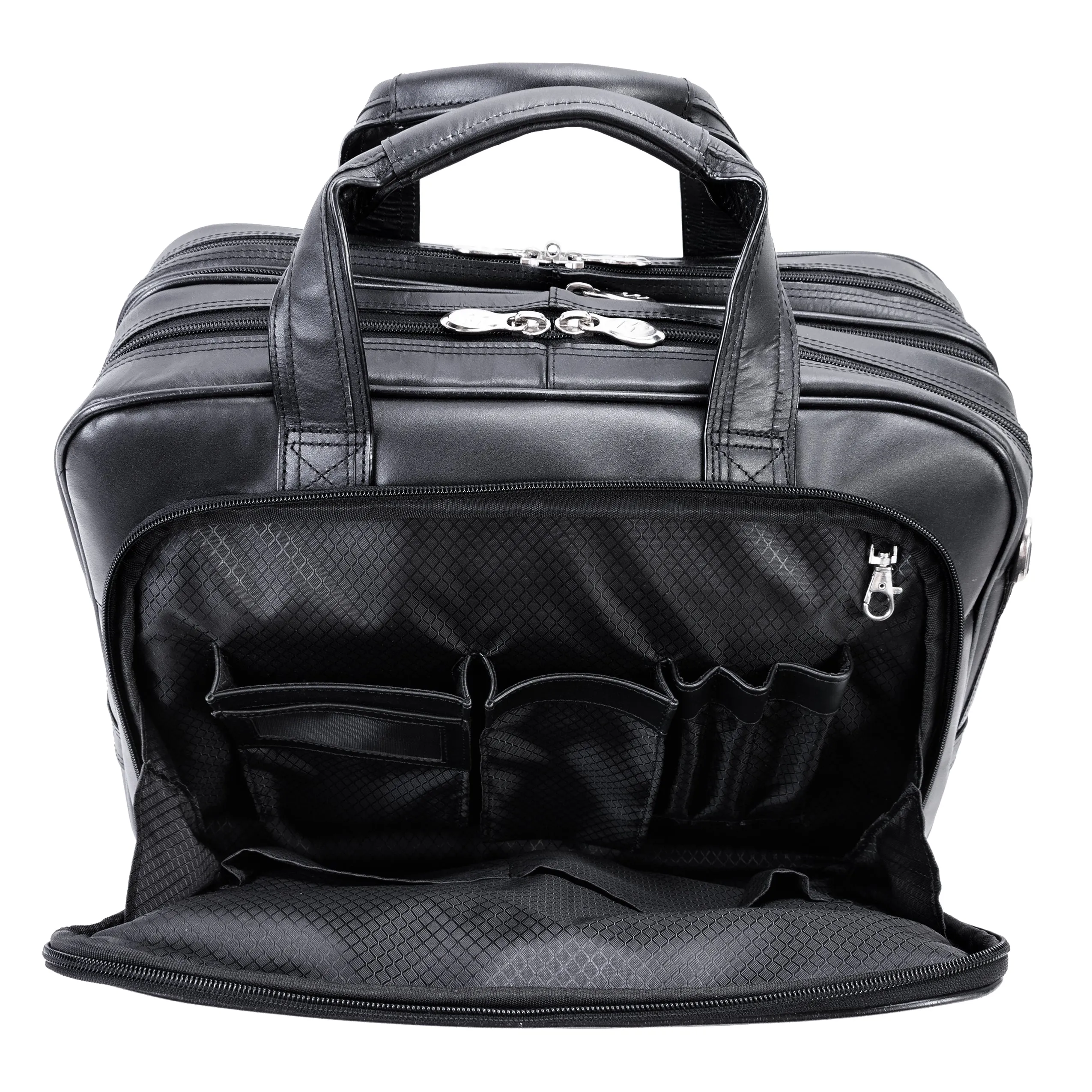 PEARSON | 17” Leather Expandable Laptop Briefcase