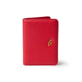 PEBBLE PASSPORT HOLDER - RED