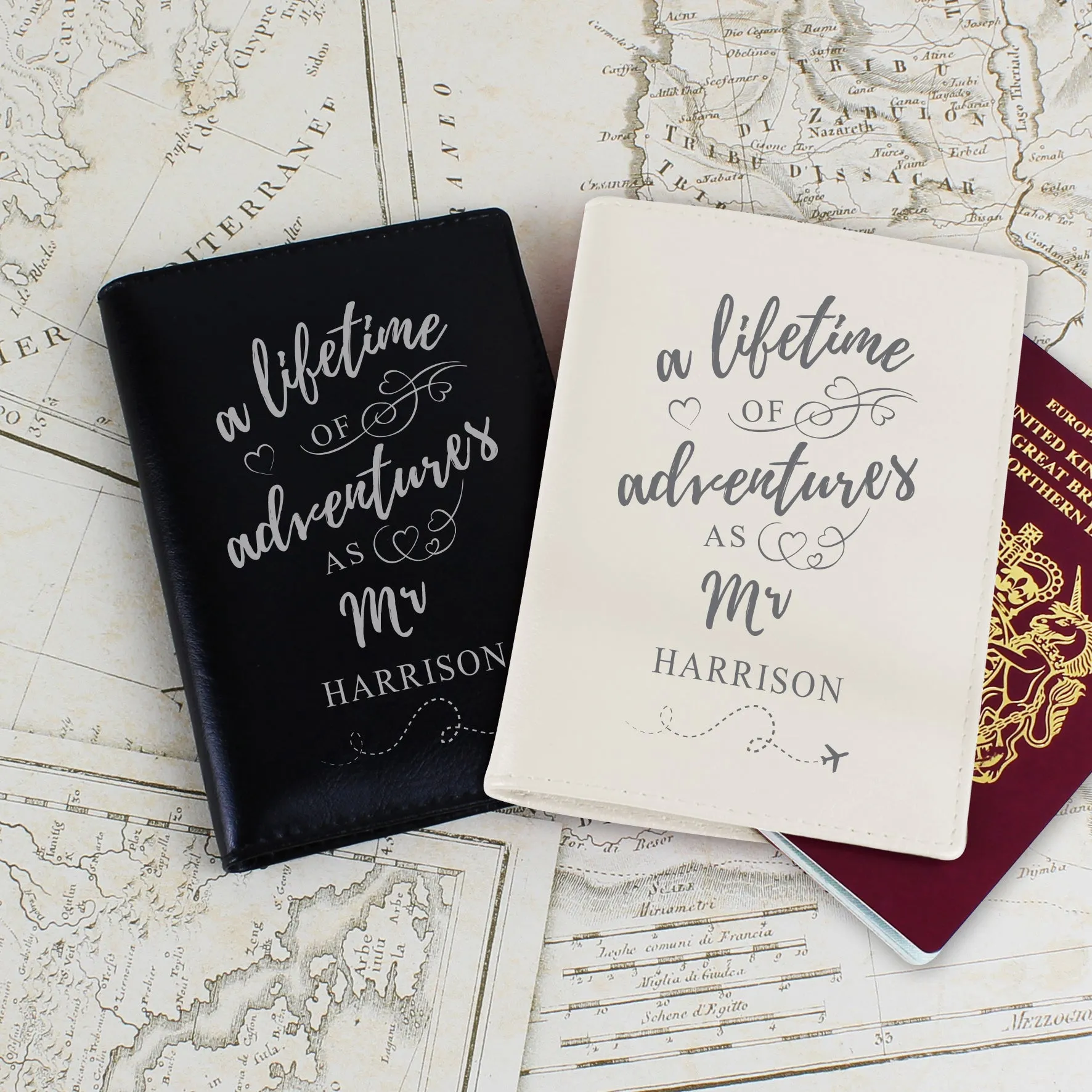 Personalised Lifetime Of Adventures Couples Passports