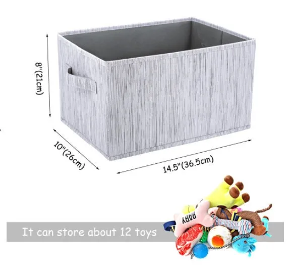 Personalized Foldable Dog Toy Storage Basket - Customized Kids Toy Organizer - Custom Pet Toy Basket Dog Toys Storage Bag Dog Toy Bin