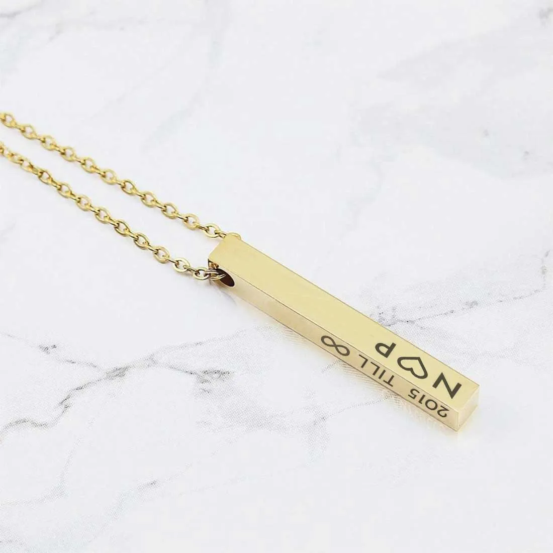 Personalized Jewelery Pendant Engraved Necklace for Her - Infinity