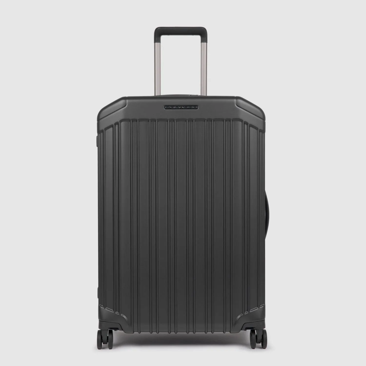 Piquadro Pq-Light 69Cm Hardcase 4 Double Wheel Medium Check-In Trolley Matt Black - Bv4427Pql/No