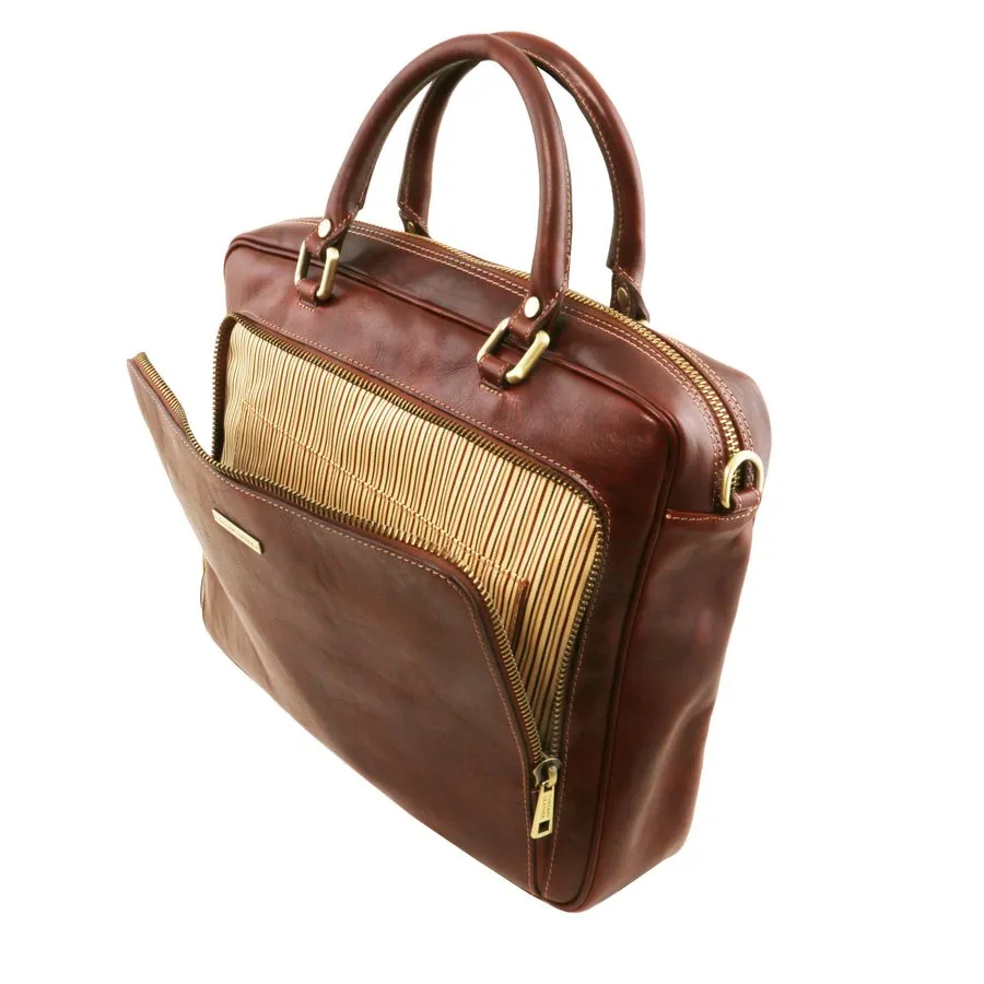 Pisa Leather Laptop Briefcase Bag