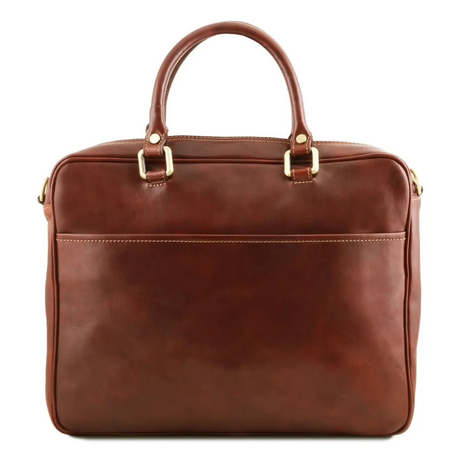 Pisa Leather Laptop Briefcase Bag