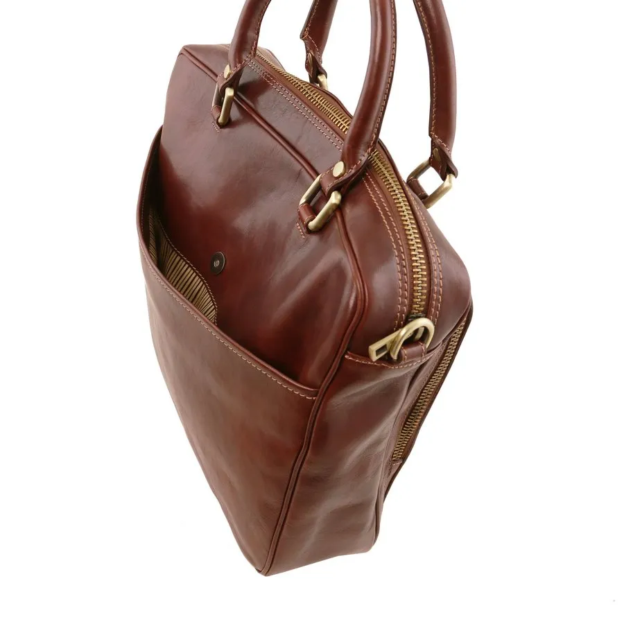 Pisa Leather Laptop Briefcase Bag