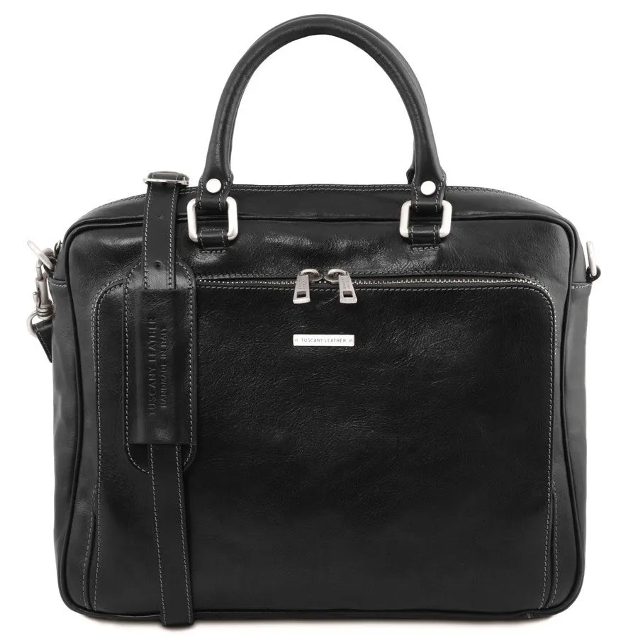 Pisa Leather Laptop Briefcase Bag