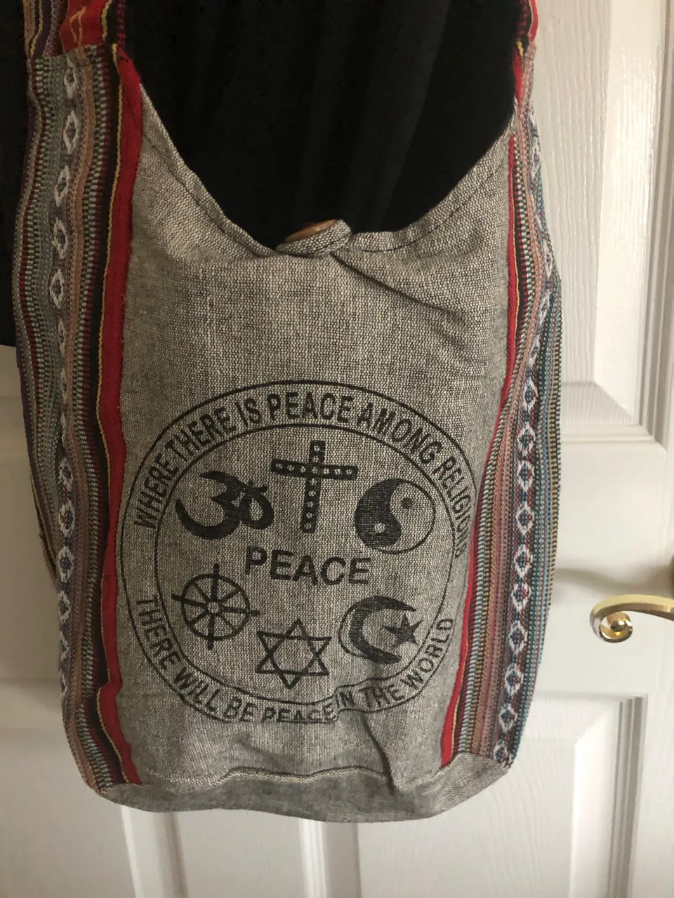 Prayer for World Peace Nepali Cross Body Bag