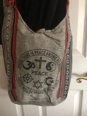 Prayer for World Peace Nepali Cross Body Bag