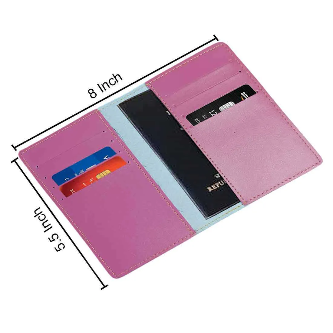 Pu Leather Personalized Passport Cover and Luggage Tag - Heart