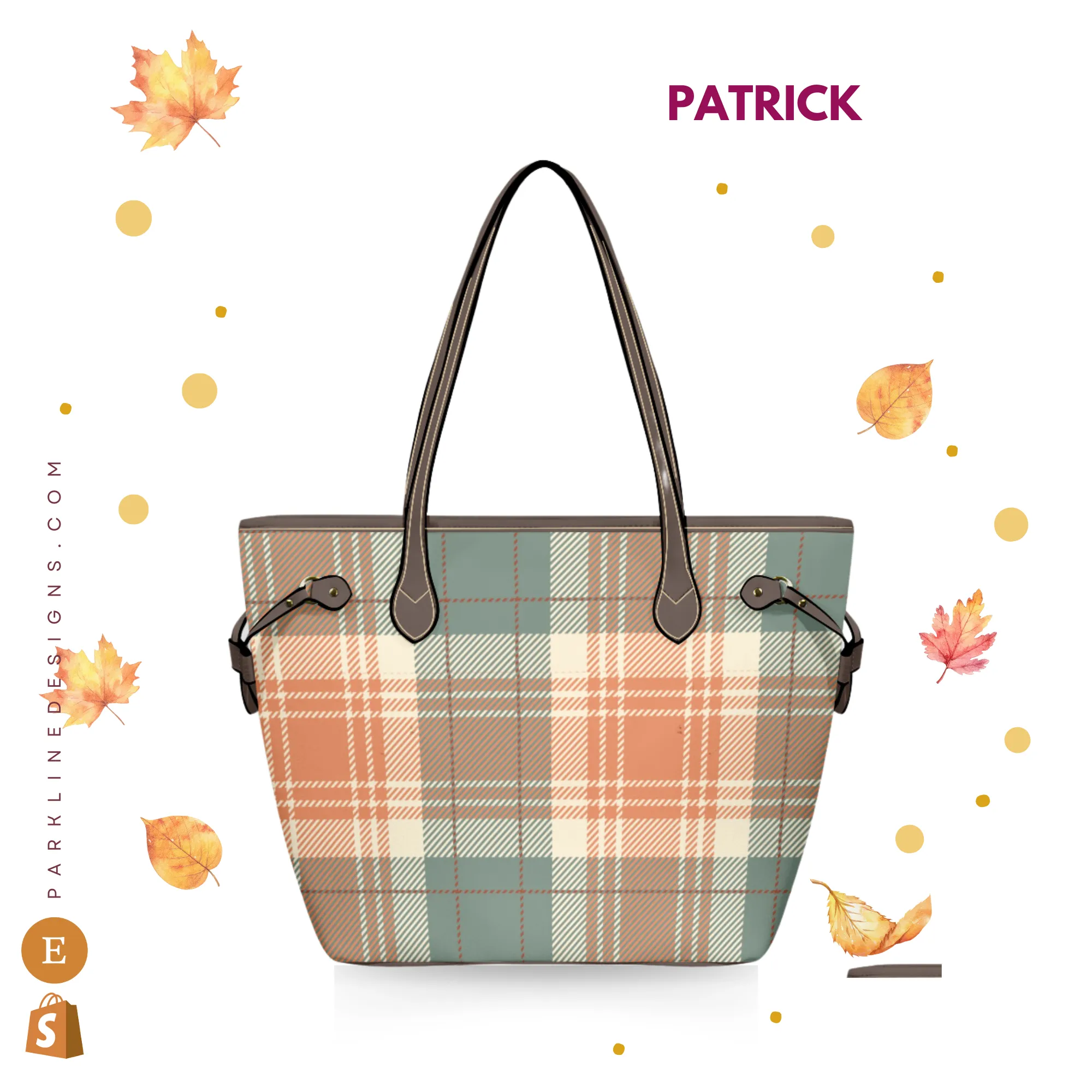 Pumpkin Patch 2 Leather Bag| Perfect Autumn Gift for Her | Elegant & Durable Fashion Tote