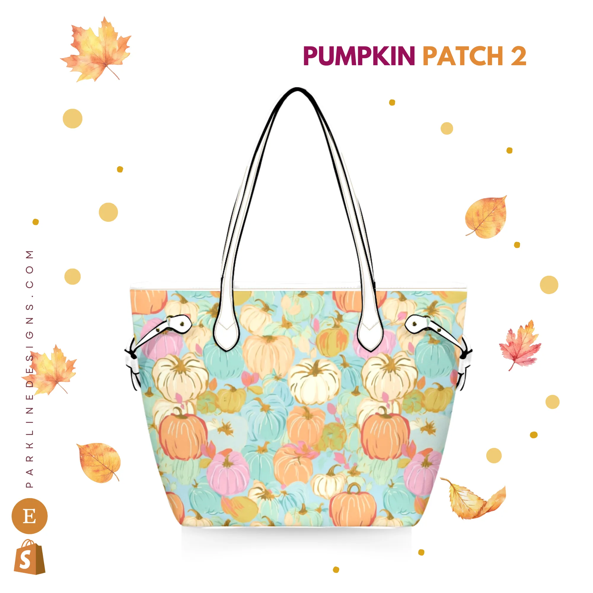 Pumpkin Patch 2 Leather Bag| Perfect Autumn Gift for Her | Elegant & Durable Fashion Tote