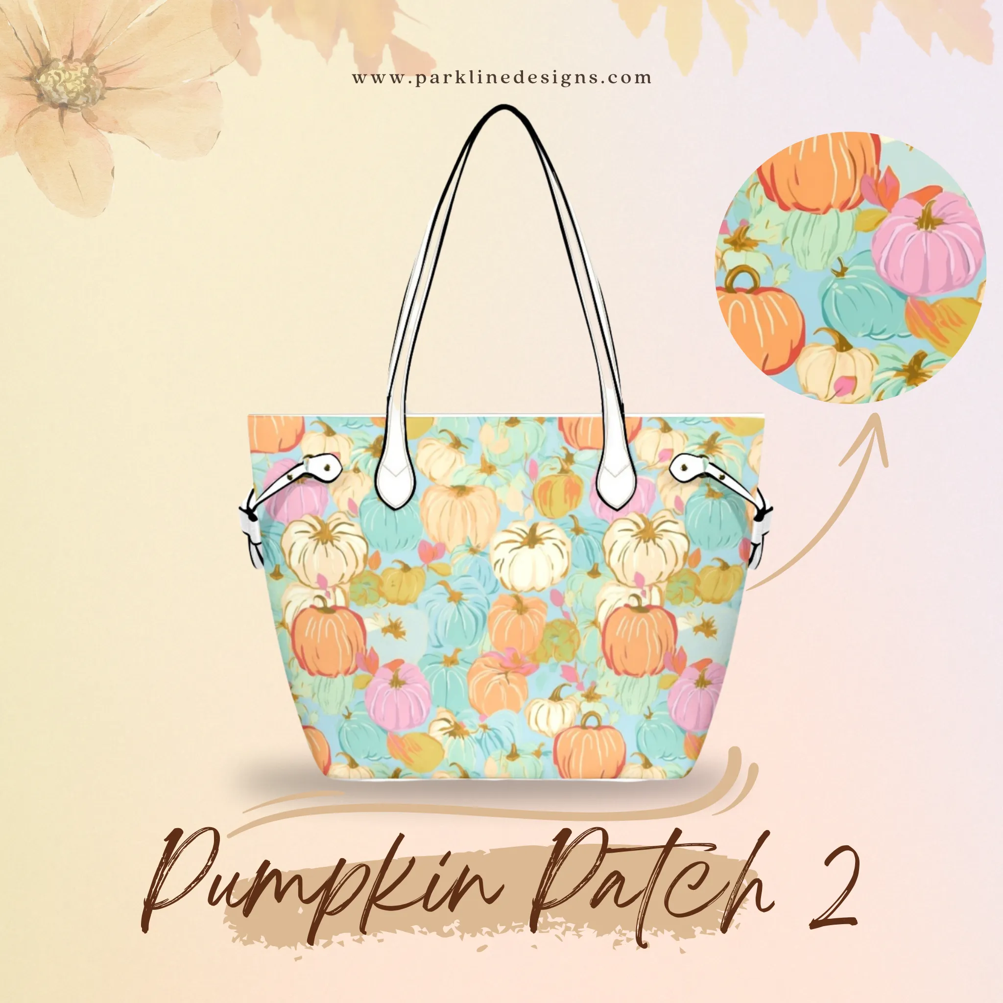 Pumpkin Patch 2 Leather Bag| Perfect Autumn Gift for Her | Elegant & Durable Fashion Tote