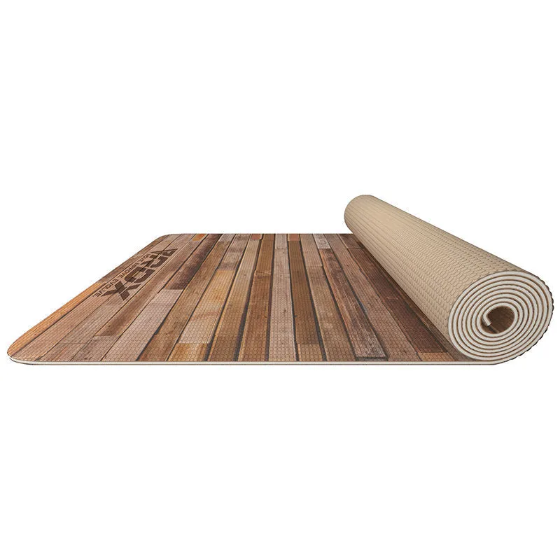 RDX D4 Iris 6mm PVC Yoga Mat Rustic Wood