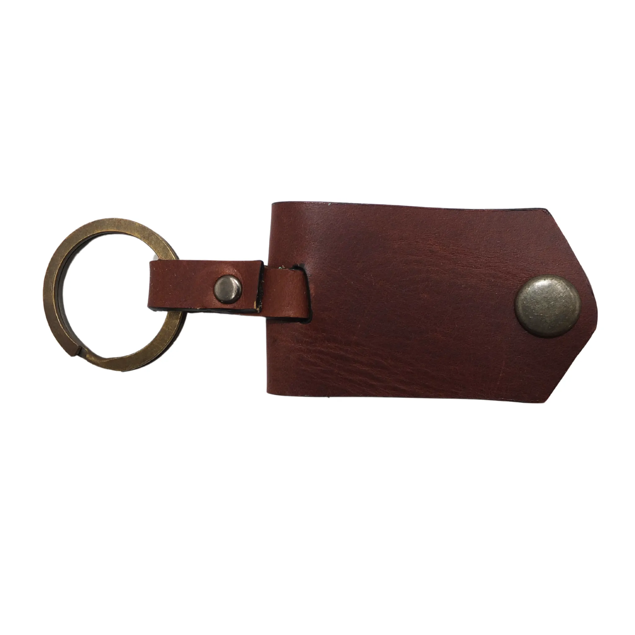 Rectangle Leather Keychain