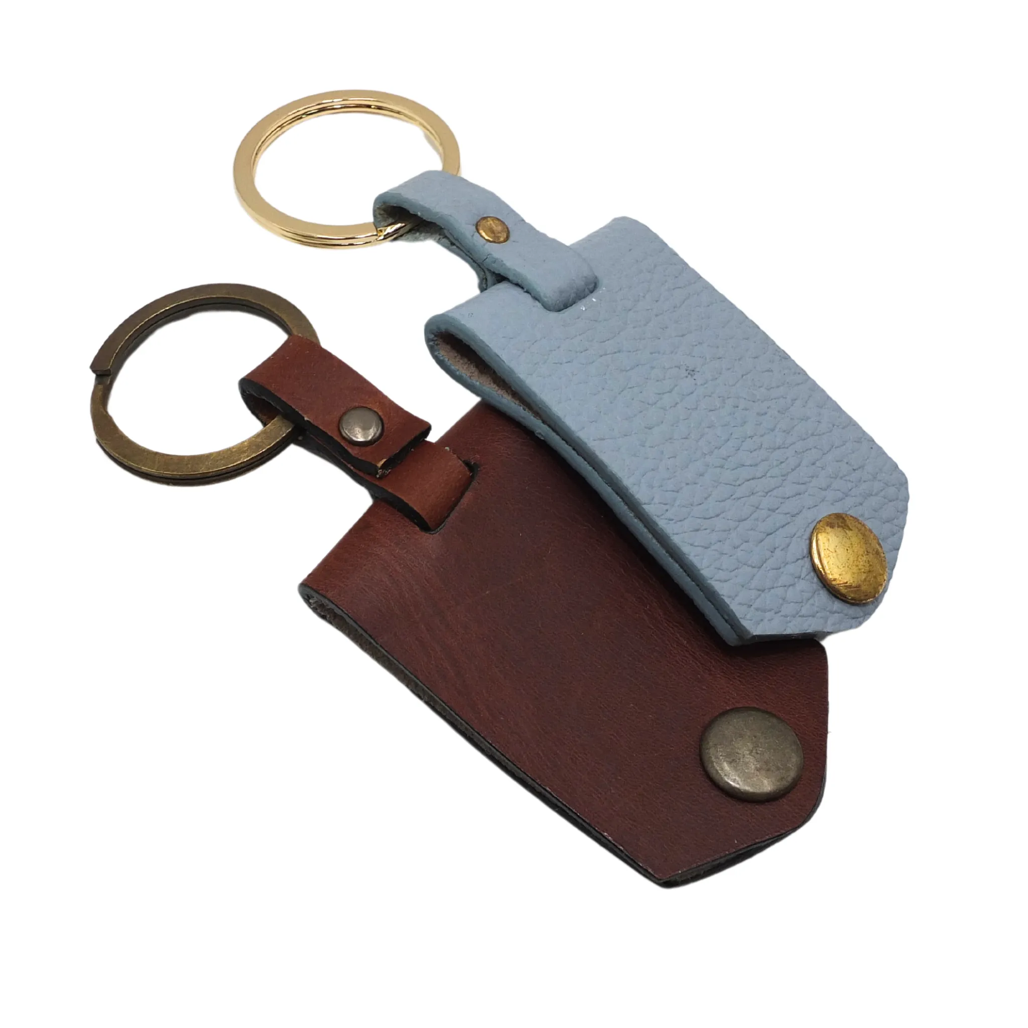 Rectangle Leather Keychain