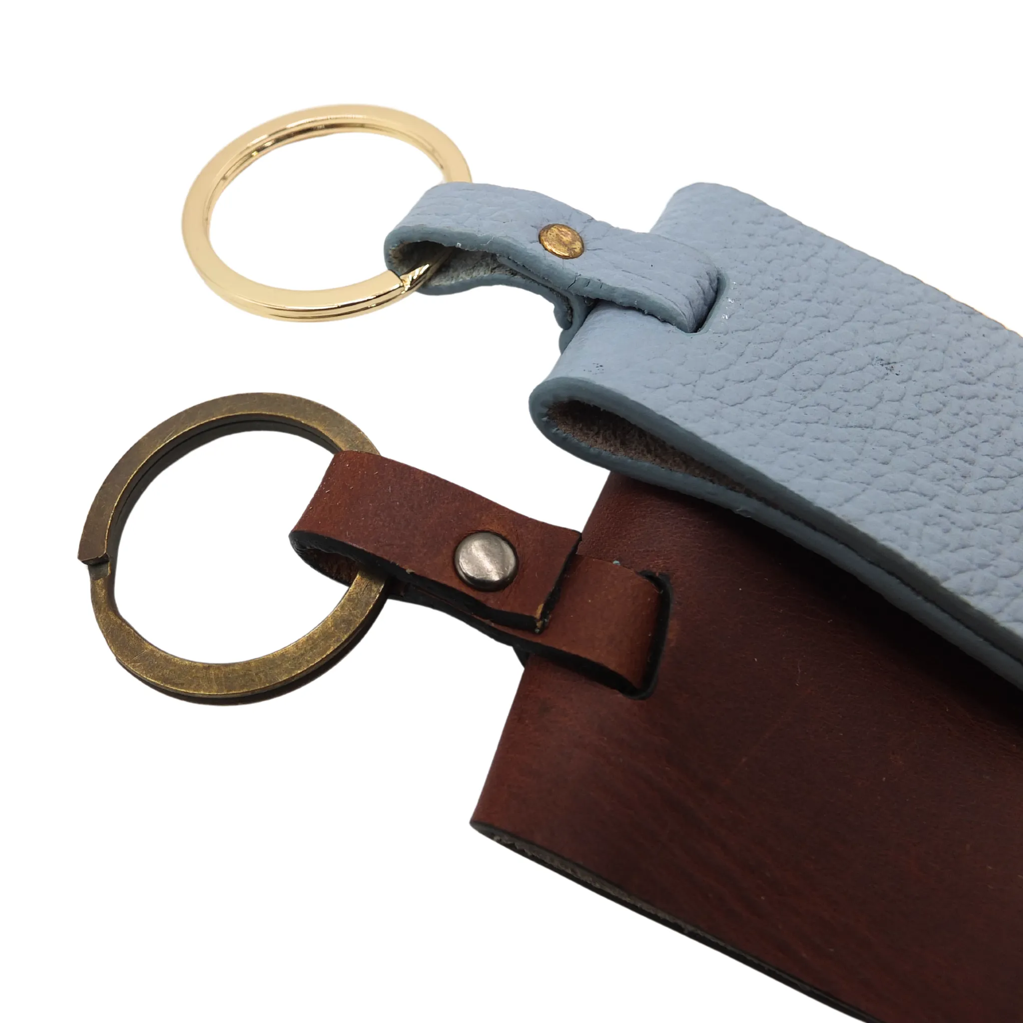 Rectangle Leather Keychain