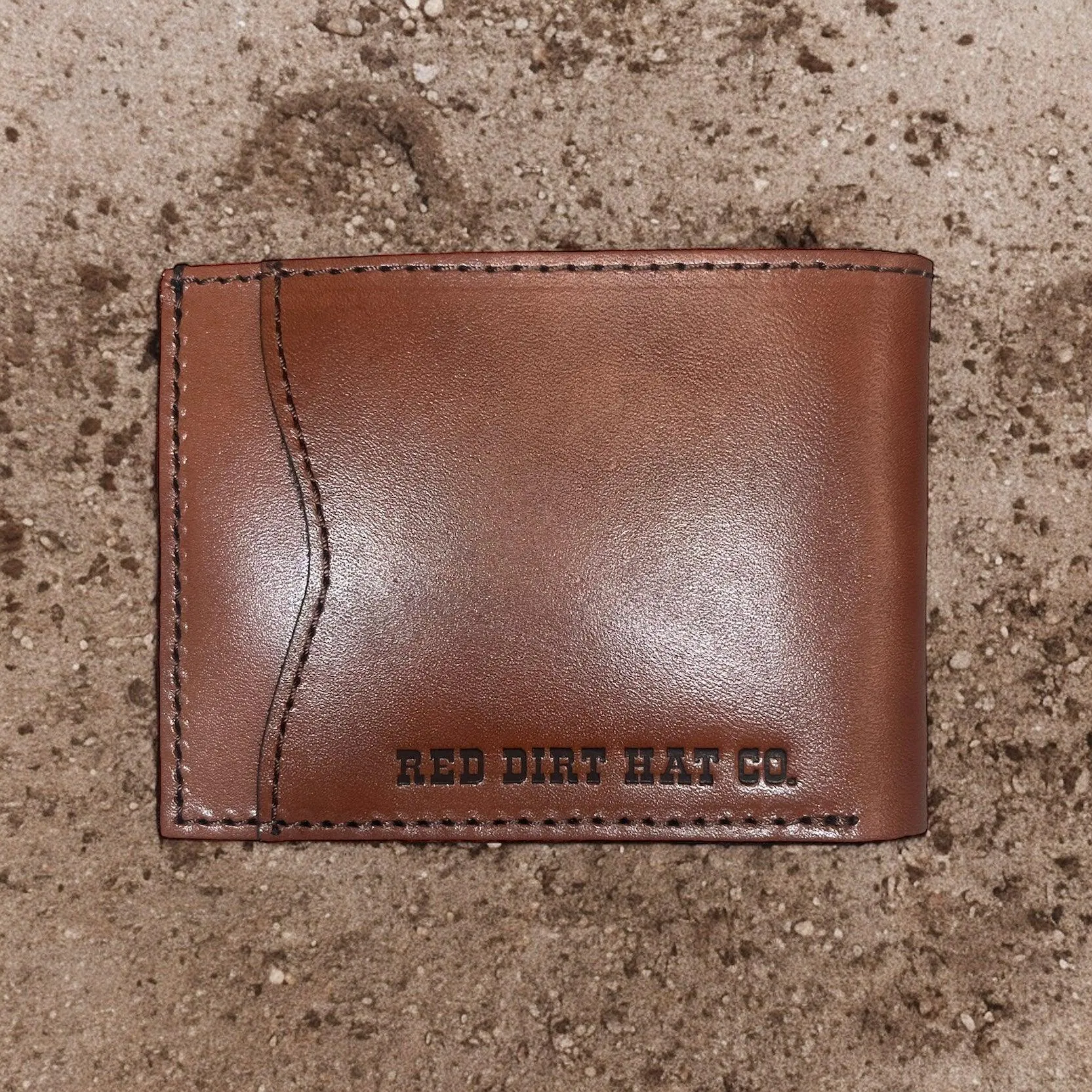 Red Dirt Hat Co. Brown Laced Southwest Medallion Leather Bi-Fold Wallet 23111881W10