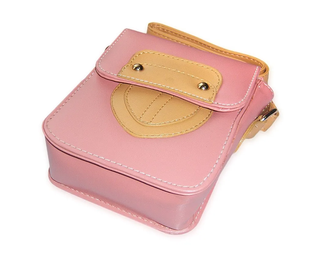 Retro Fujifilm Instax Mini Camera Leather Bag - Pink