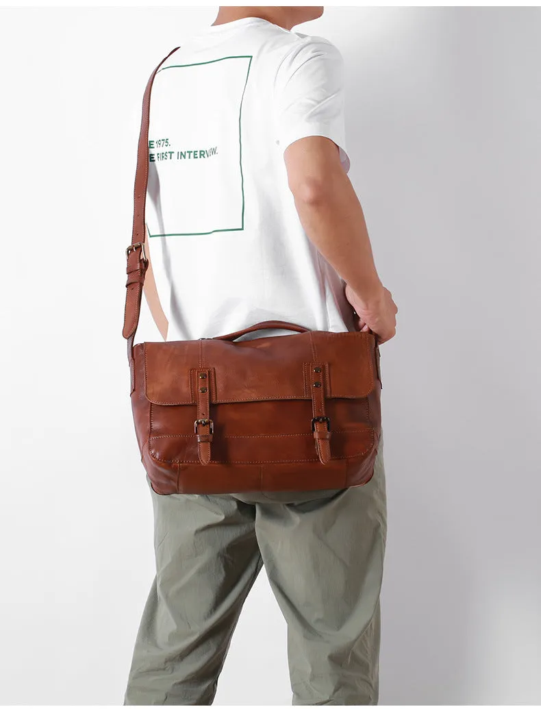 Retro Men's Casual Leather Messenger Bags X007