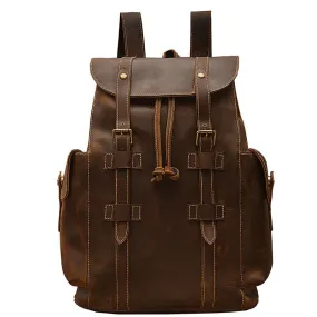 Retro Men's Leather Backpack Casual Bag