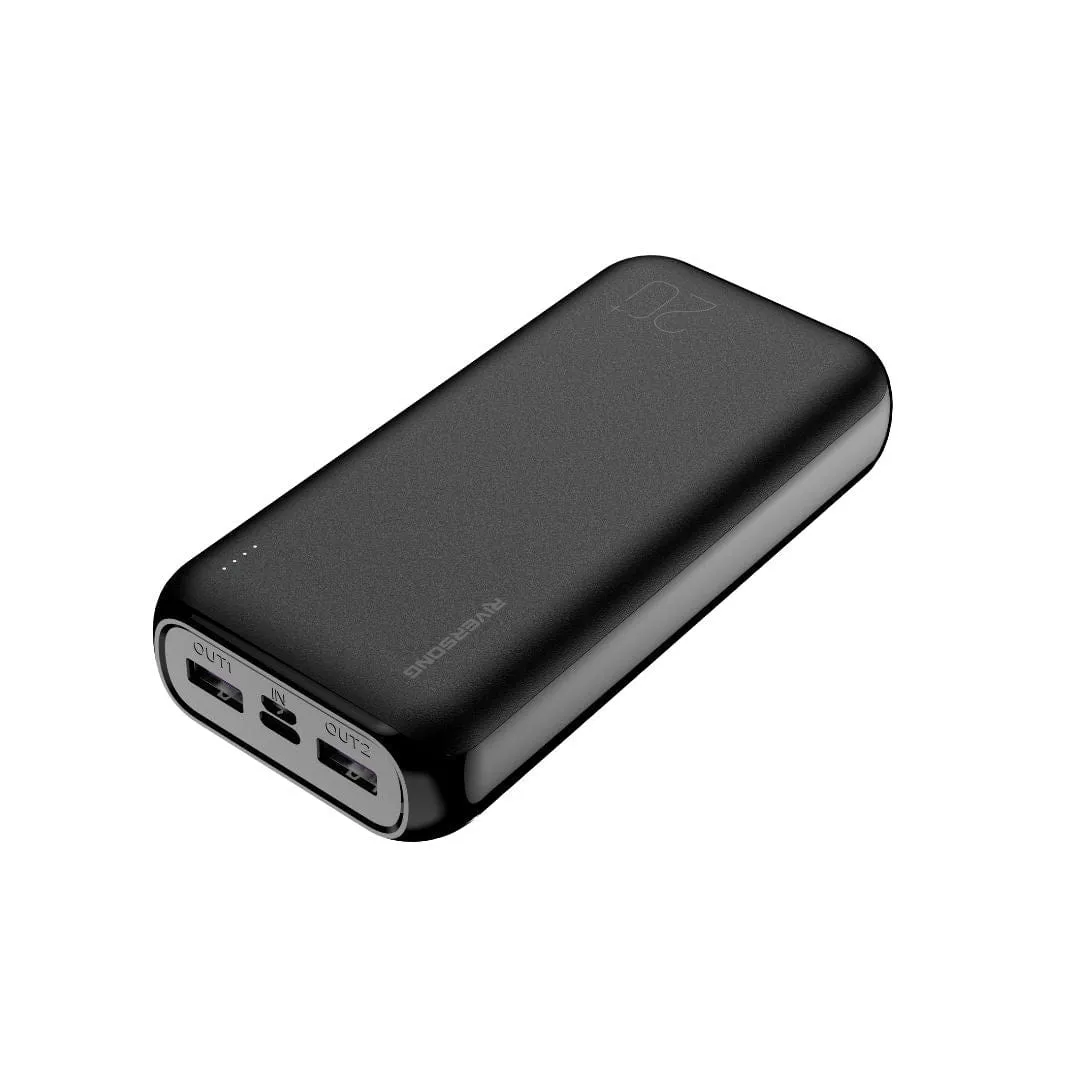 Riversong 20000mAh Fast Charging Power Bank, 2 USB-A, Micro USB & Type-C Port -  PB84