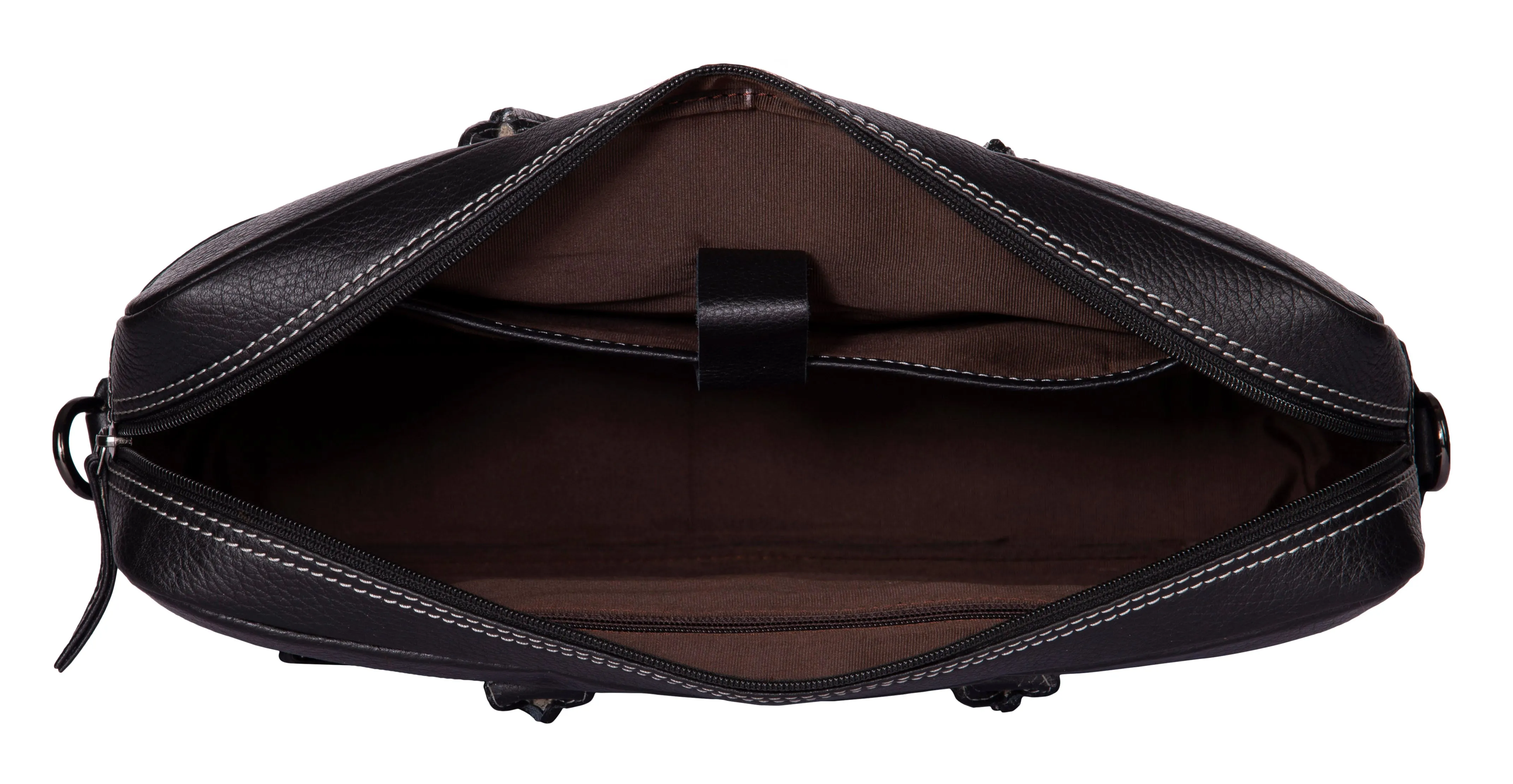 RL Oliver Mens Leather Business  Messenger Bag