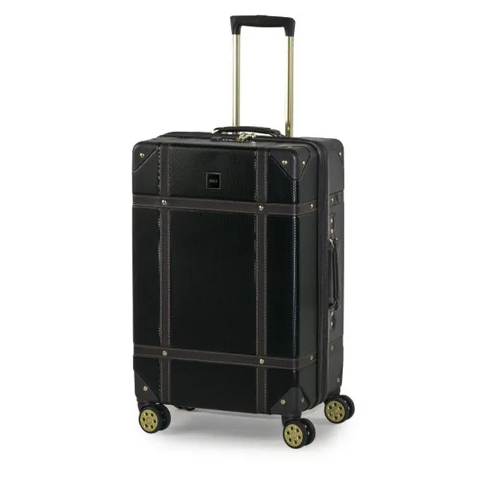 Rock Vintage Spinner Medium Suitcase 67cm - Black