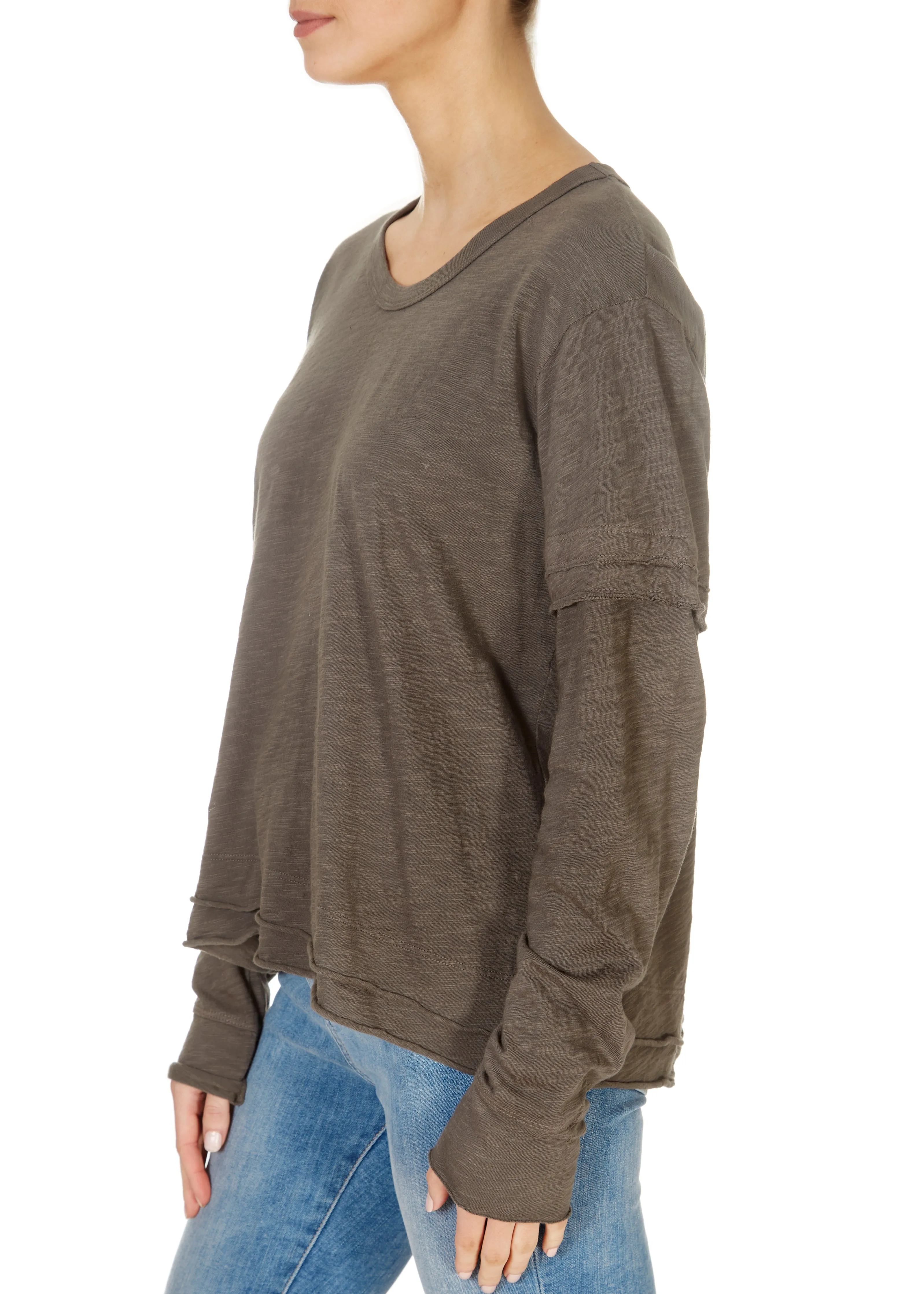 Round Neck Long Sleeve Top