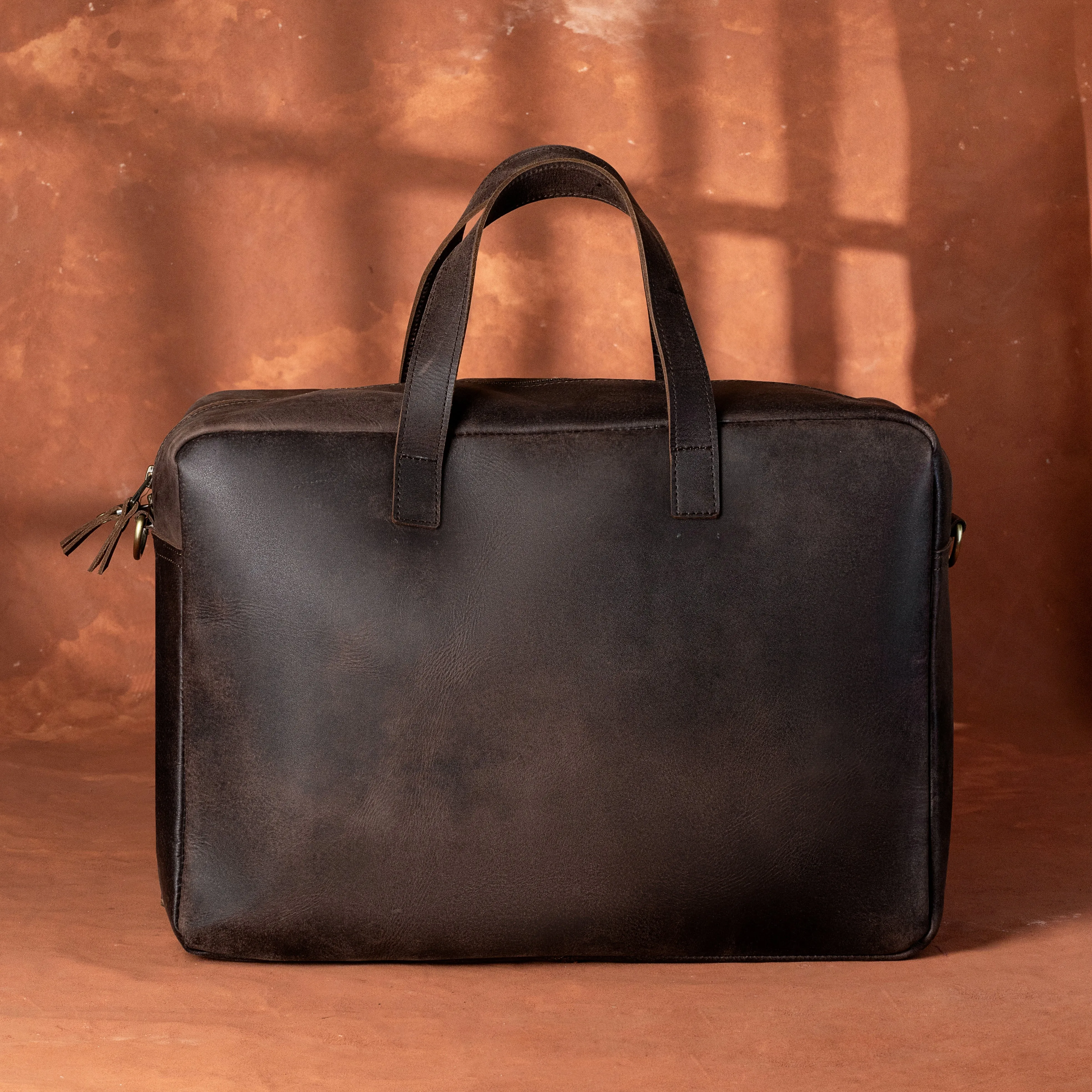 Royal Arch Chapter Briefcase - Dark Brown Cow Leather