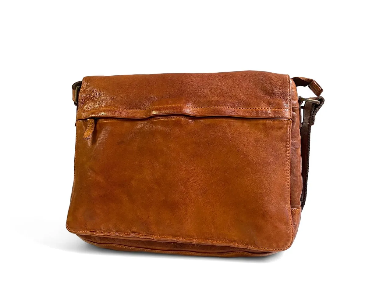 Rugged Hide RH-729 William Leather Satchel - Tan