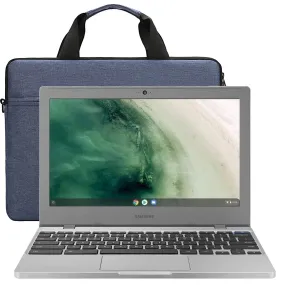 Samsung Chromebook 4 Chrome OS 11.6" HD Intel Celeron Processor N4000 Laptop (XE310XBA-K01US) Platinum Titan   Splash Proof Polyester Fiber Briefcase Laptop Bag for 15.6" Laptops