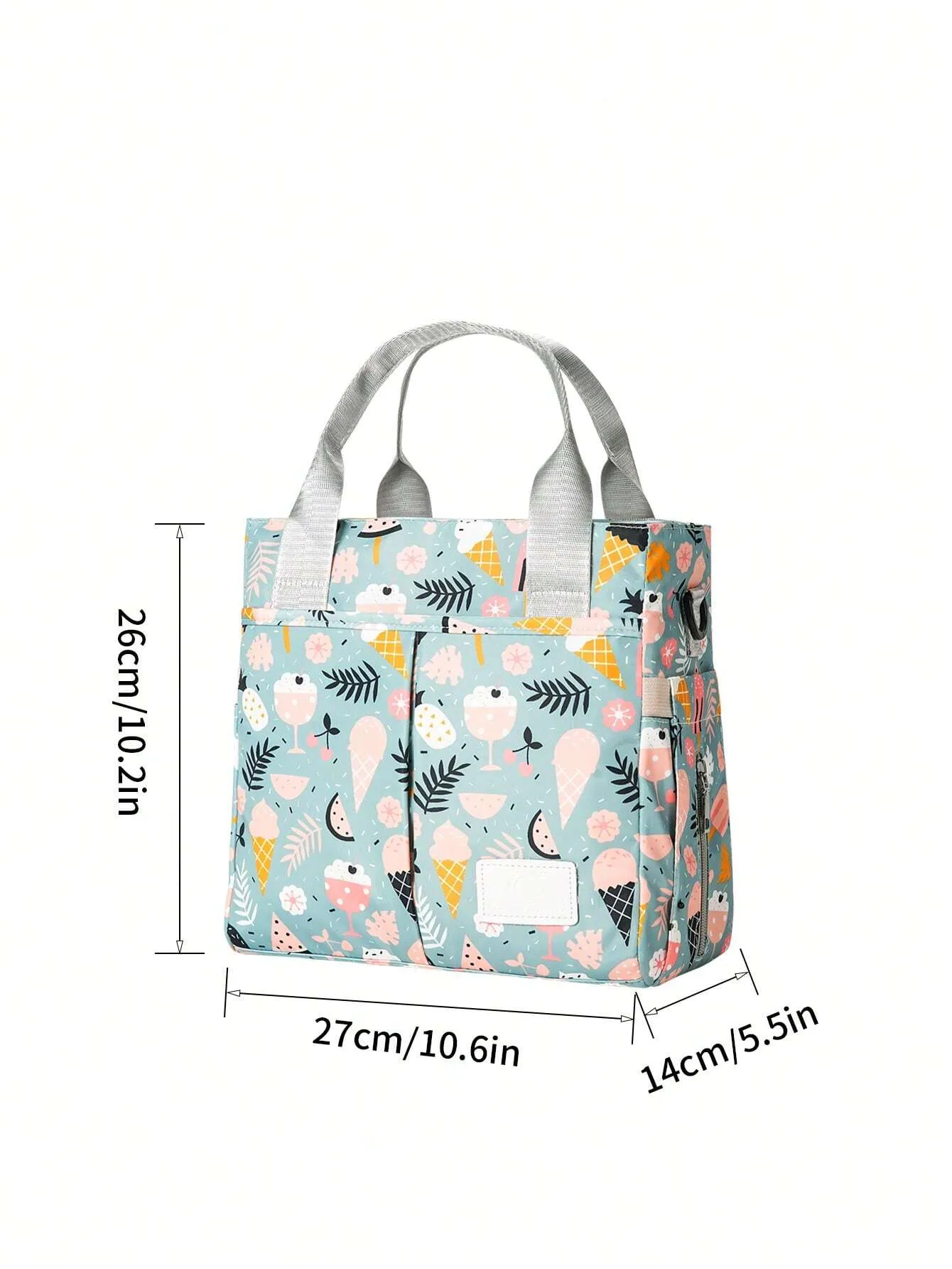 SHEIN Large Capacity Printed Maternal And Child Bag, Handheld Baby Diaper Bag, Single Shoulder Crossbody Mommy Milk Bottle Bag