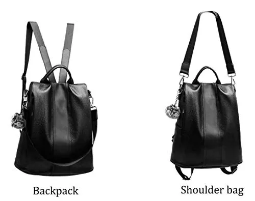 shepretty Women's Anti-Theft Backpack Leather Shoulder Bags