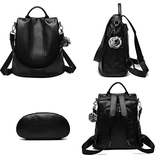 shepretty Women's Anti-Theft Backpack Leather Shoulder Bags