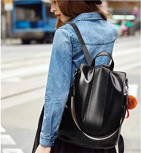 shepretty Women's Anti-Theft Backpack Leather Shoulder Bags