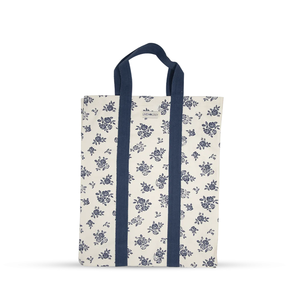 Shopping Bag with Webbing Handle - English Rose - Cream