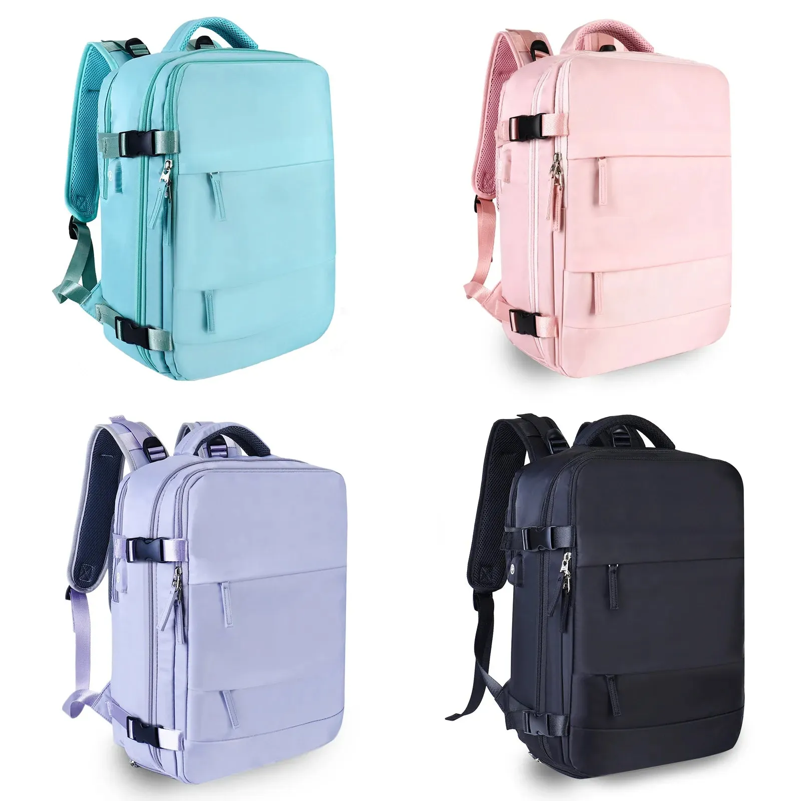 Sleek Lavender Multi-Function Travel Backpack