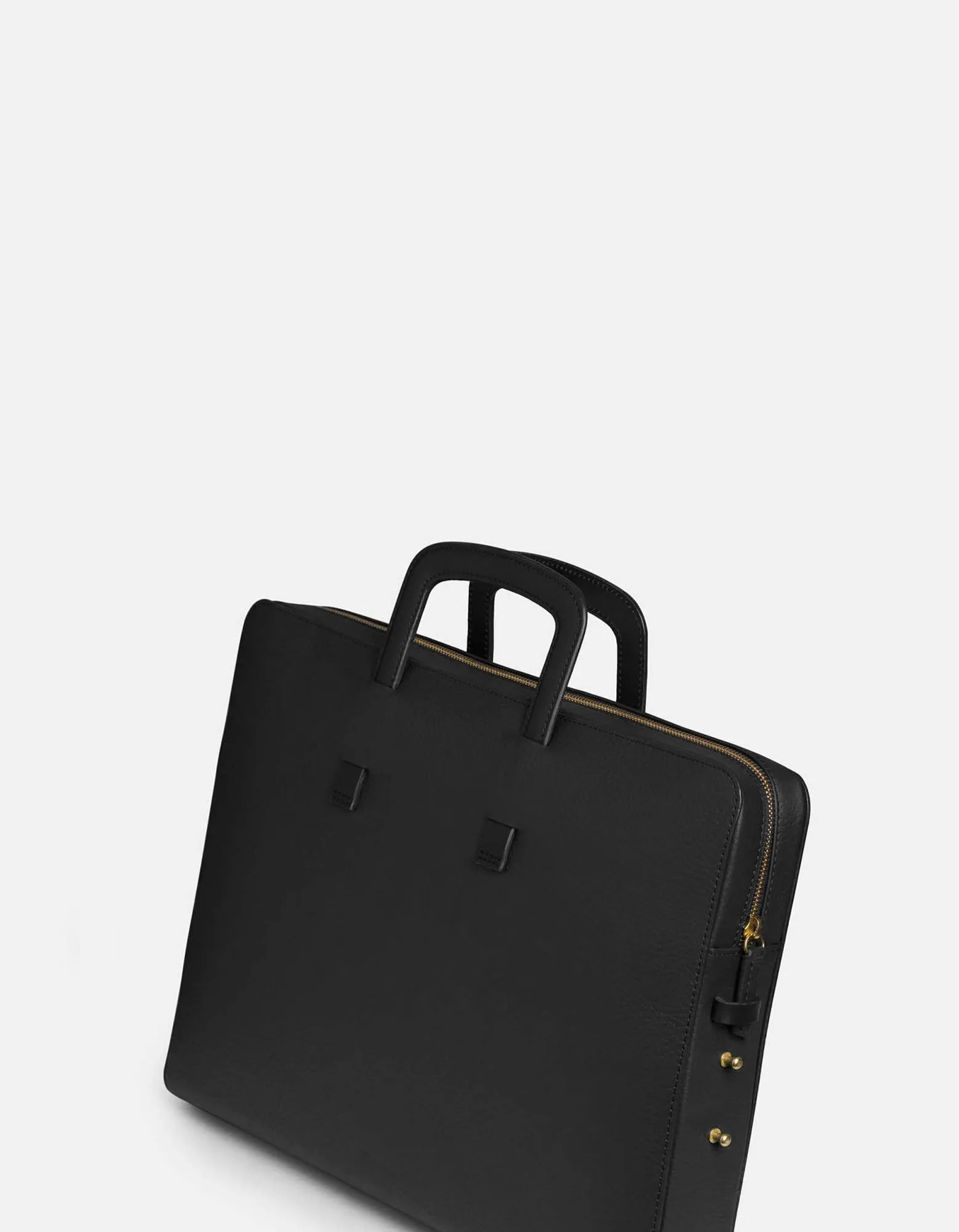 Slim Briefcase, Textured Black