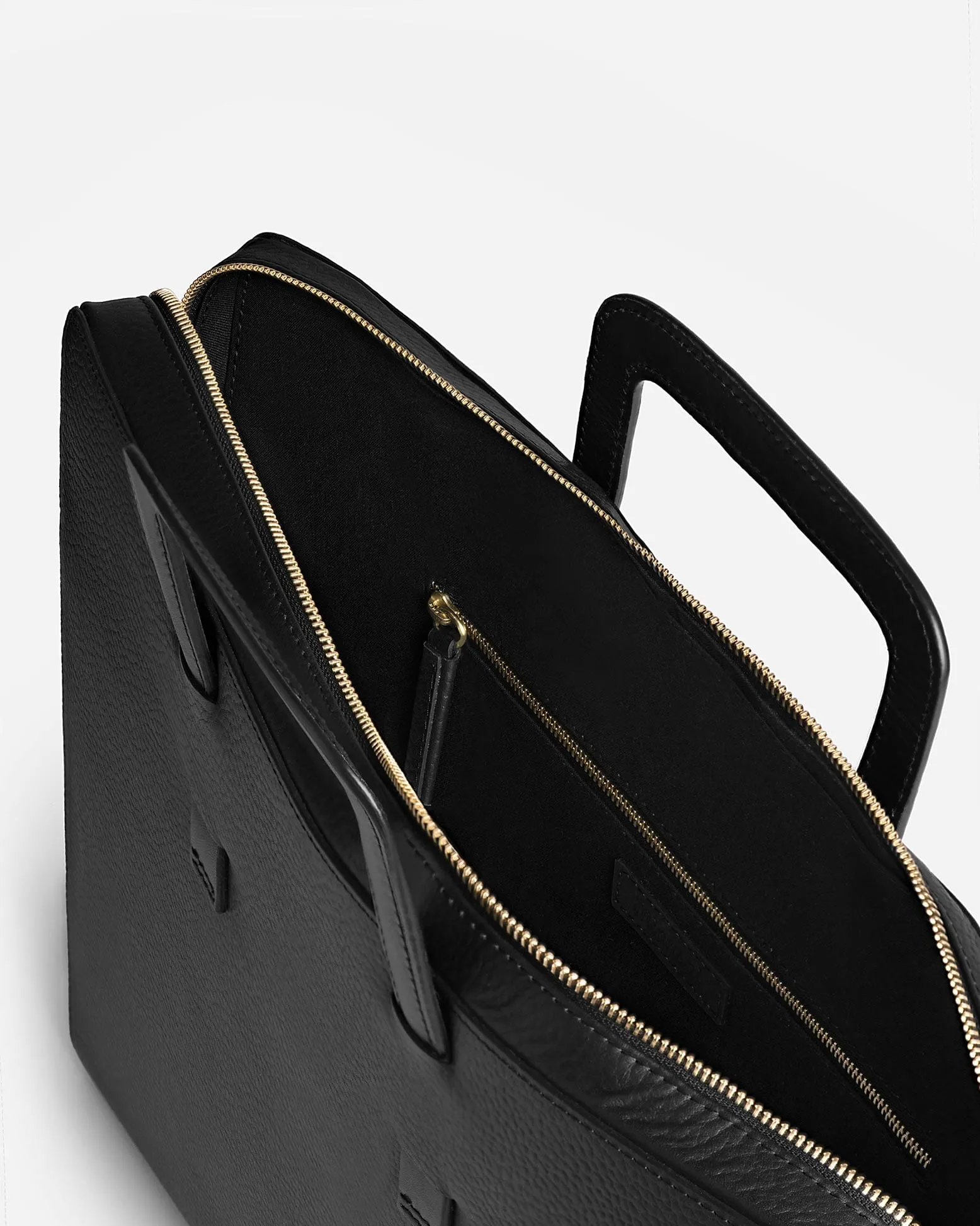 Slim Briefcase, Textured Black