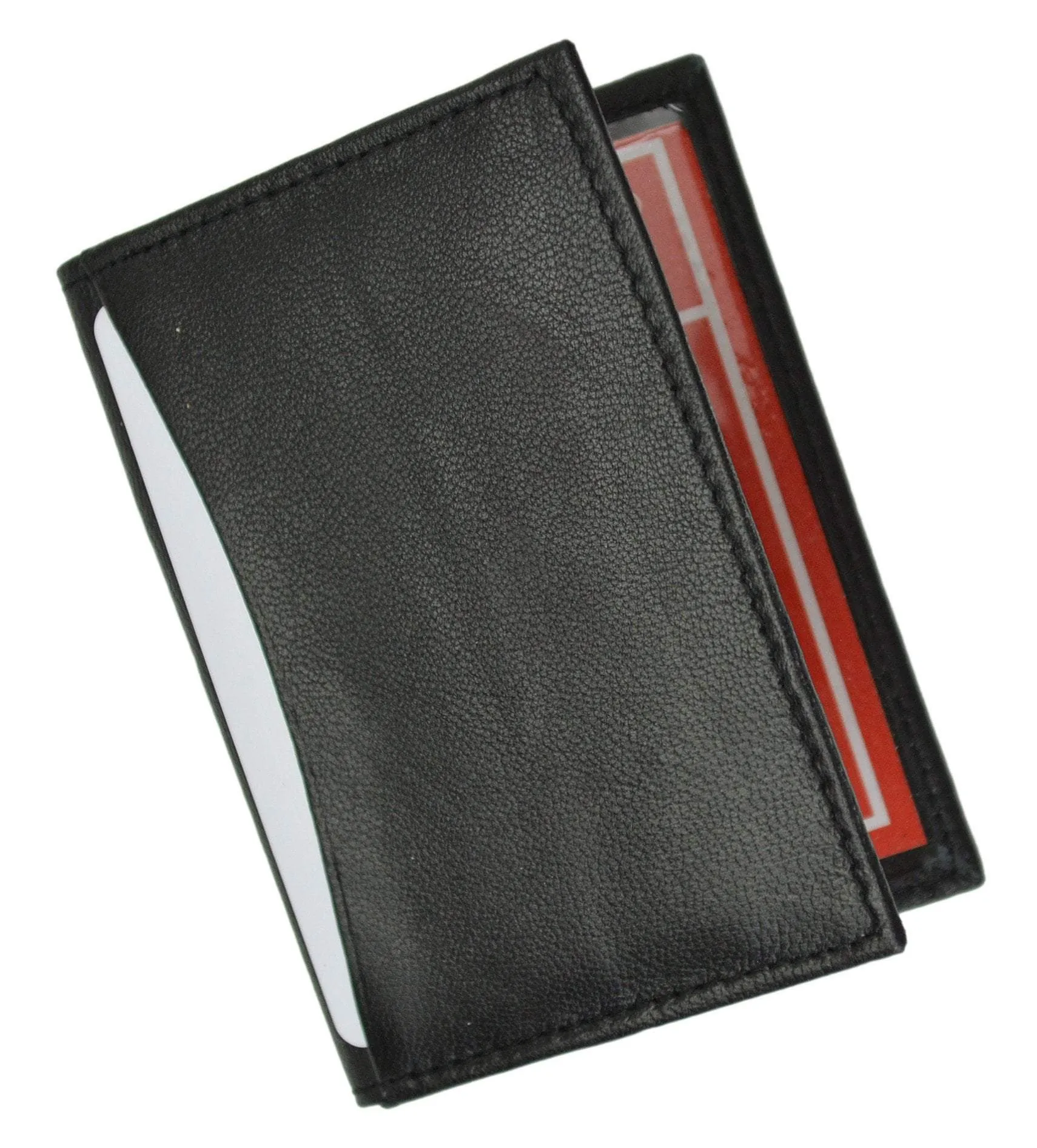 Slim Thin Leather Credit Card ID Mini Wallet Holder Bifold Drivers License Safe 1515 (C)