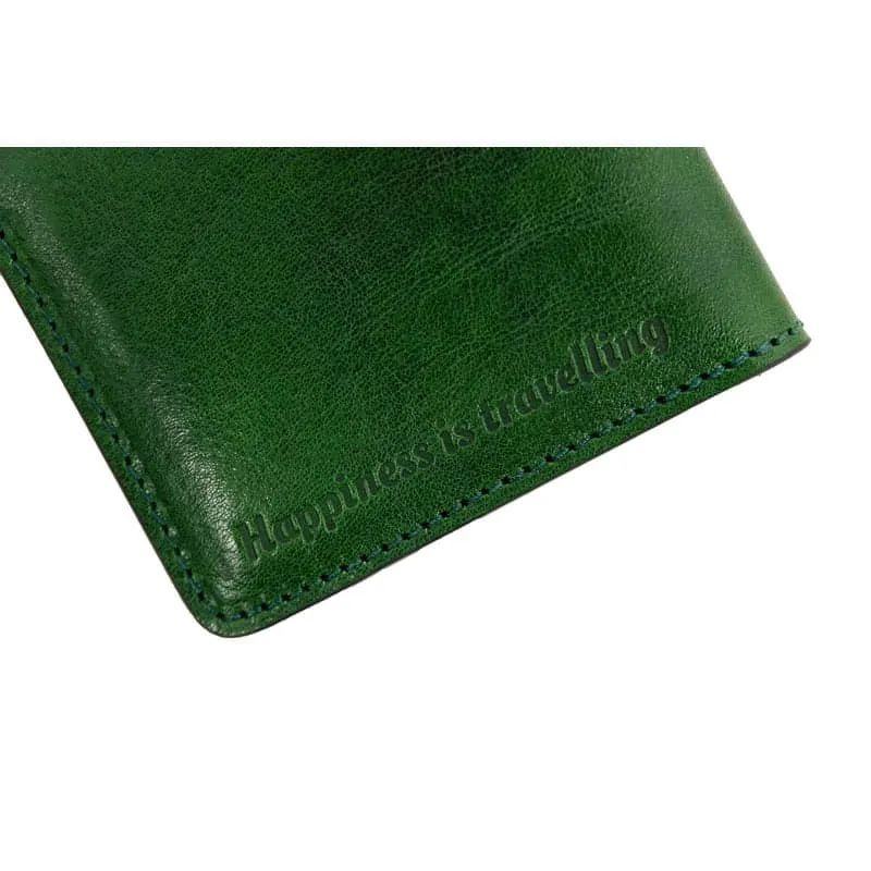 Small Full Grain Italian Leather Passport Holder - Gulliver's Travels