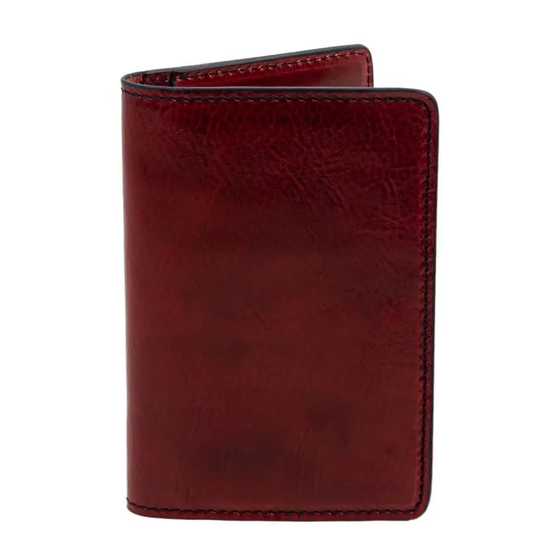 Small Full Grain Italian Leather Passport Holder - Gulliver's Travels