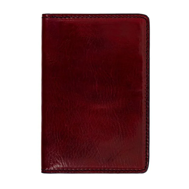 Small Full Grain Italian Leather Passport Holder - Gulliver's Travels