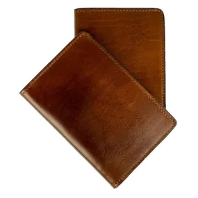 Small Full Grain Italian Leather Passport Holder - Gulliver's Travels